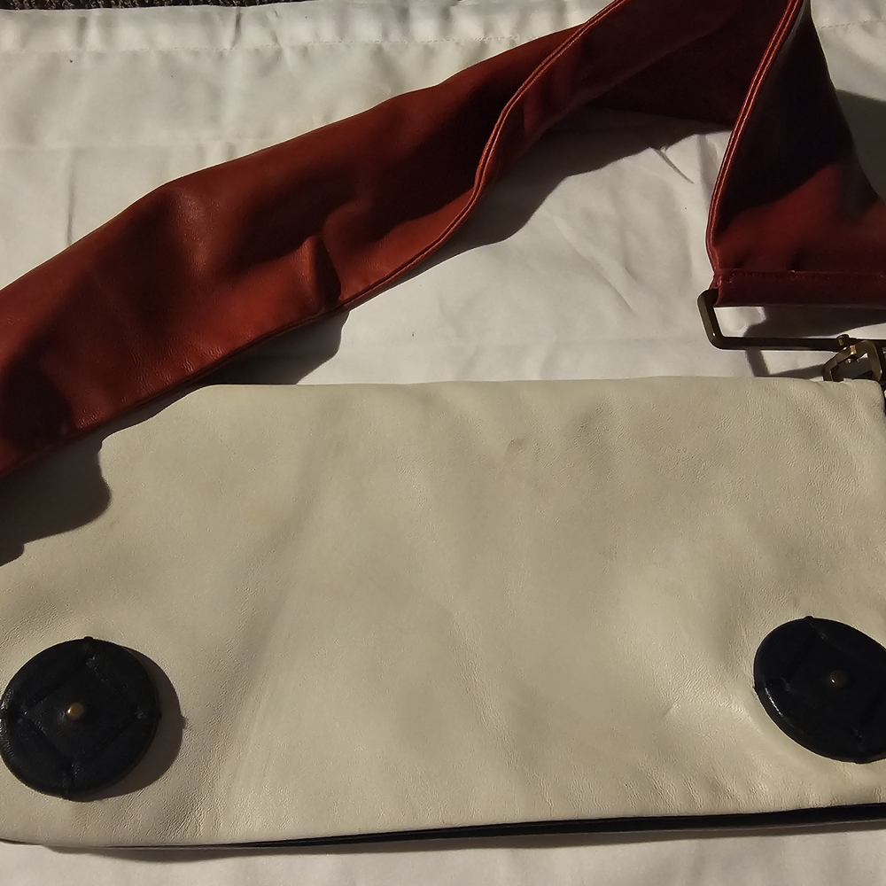 Prada Red and White Leather Clutch - Picture 2 of 6